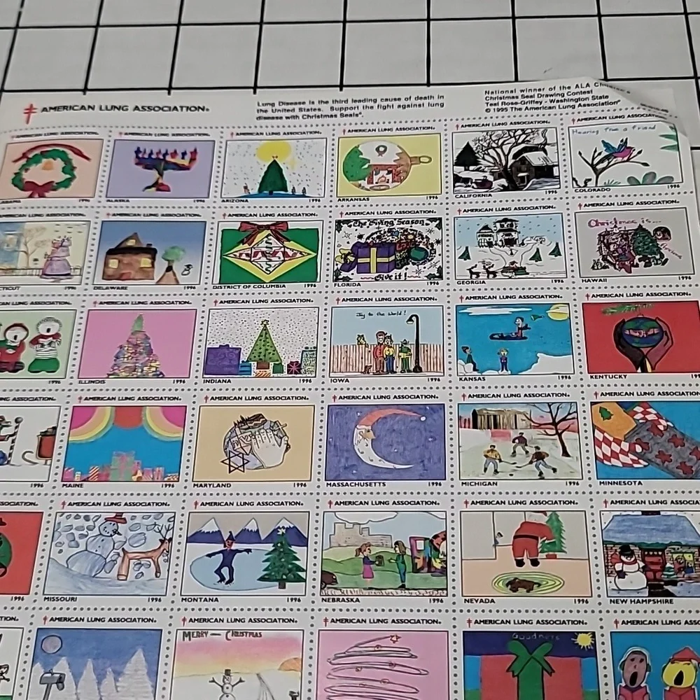 American Lung‎ Association Holiday Sheets- vintage